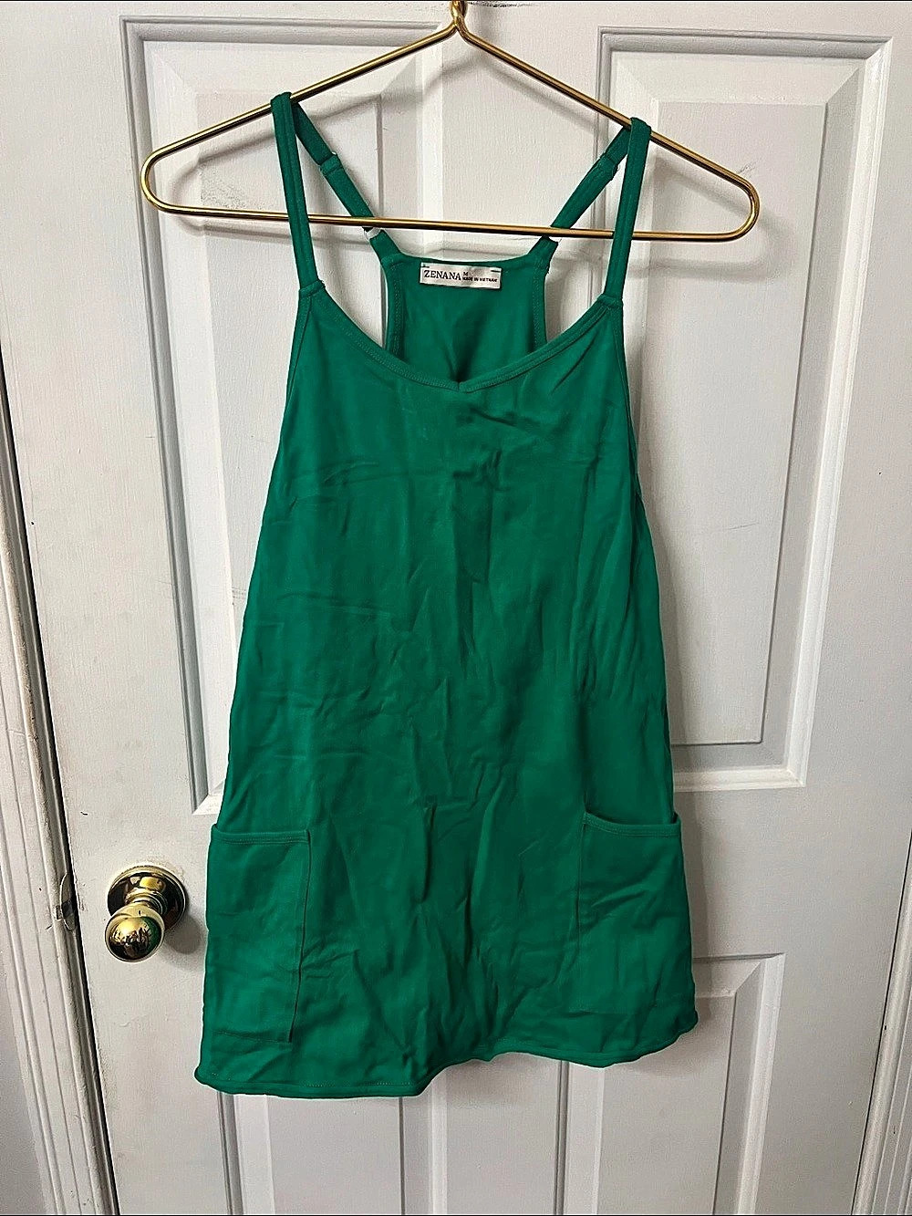 ZENANA Green Mini Dress Size Medium Like New